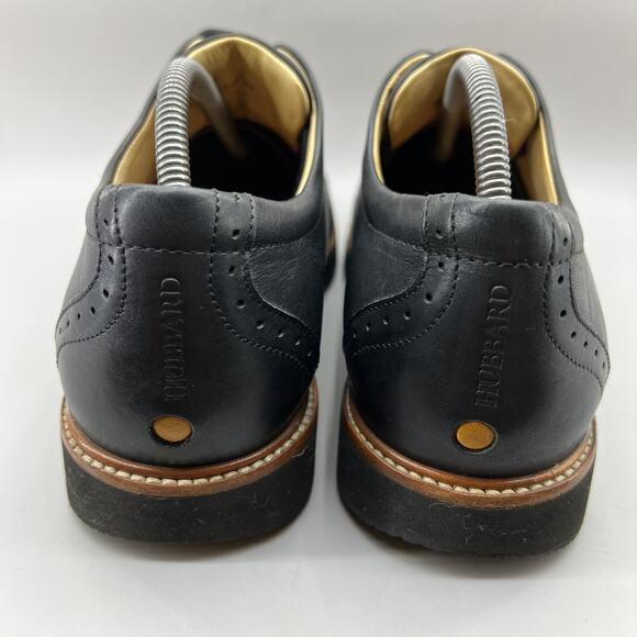 Samuel Hubbard Market Cap Toe Oxford Men Size 10 Black Leather Comfort Low Shoes - Picture 4 of 9